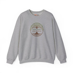 One Earth Chance Sweatshirt, Eco Tree Crewneck - Sweatshirts