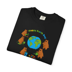 Soft Earth Day Bears T-shirt - Cotton Graphic Tee - Dipaliz - T-shirts