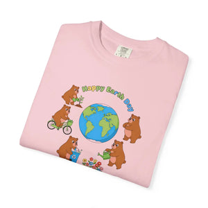 Soft Earth Day Bears T-shirt - Cotton Graphic Tee - Dipaliz - T-shirts