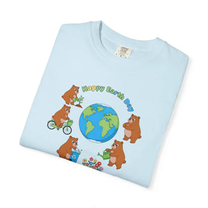 Soft Earth Day Bears T-shirt - Cotton Graphic Tee - Dipaliz - T-shirts