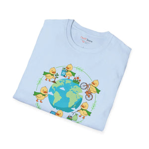 Soft Cotton Earth Day Chickens Tee - Dipaliz - T-shirts