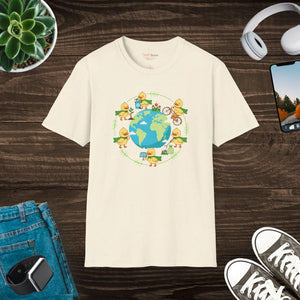 Soft Cotton Earth Day Chickens Tee - Dipaliz - T-shirts
