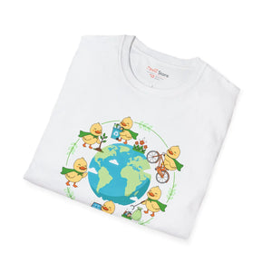 Soft Cotton Earth Day Chickens Tee - Dipaliz - T-shirts