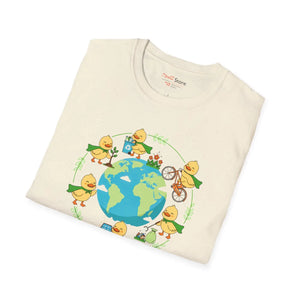 Soft Cotton Earth Day Chickens Tee - Dipaliz - T-shirts