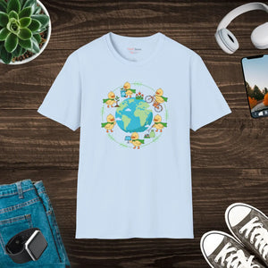 Soft Cotton Earth Day Chickens Tee - Dipaliz - T-shirts