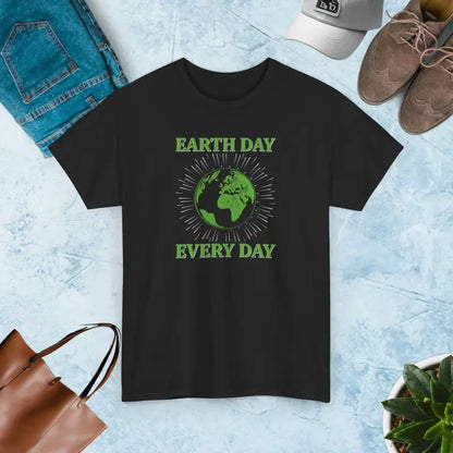 Unisex Deluxe Earth Day Cotton Tee - Casual Style Essential - Black / s T-shirt