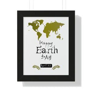 Earth Day Poster - Framed Vertical Eco-chic Wall Art - Dipaliz - 11’’ × 14’’ / Black - Posters