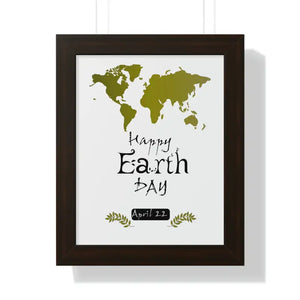 Earth Day Poster - Framed Vertical Eco-chic Wall Art - Dipaliz - 11’’ × 14’’ / Walnut - Posters