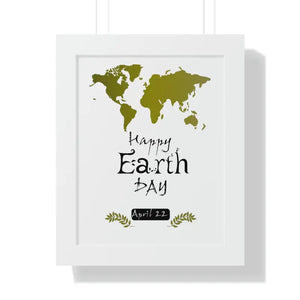Earth Day Poster - Framed Vertical Eco-chic Wall Art - Dipaliz - 11’’ × 14’’ / White - Posters