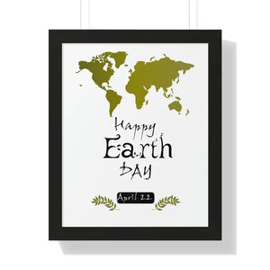 Earth Day Poster - Framed Vertical Eco-chic Wall Art - Dipaliz - 16″ × 20″ / Black - Posters
