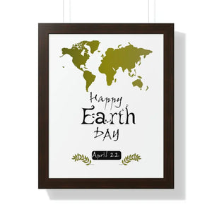 Earth Day Poster - Framed Vertical Eco-chic Wall Art - Dipaliz - 16″ × 20″ / Walnut - Posters