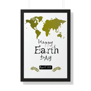 Earth Day Poster - Framed Vertical Eco-chic Wall Art - Dipaliz - 20’’ × 30’’ / Black - Posters