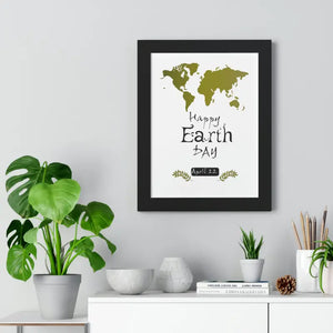 Earth Day Poster - Framed Vertical Eco-chic Wall Art - Dipaliz - Posters