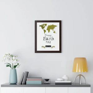 Earth Day Poster - Framed Vertical Eco-chic Wall Art - Dipaliz - Posters