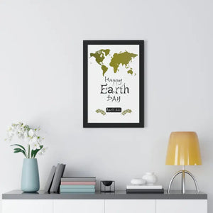 Earth Day Poster - Framed Vertical Eco-chic Wall Art - Dipaliz - Posters