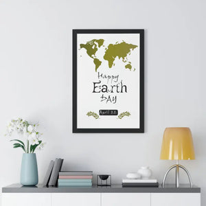 Earth Day Poster - Framed Vertical Eco-chic Wall Art - Dipaliz - Posters
