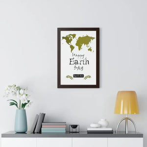 Earth Day Poster - Framed Vertical Eco-chic Wall Art - Dipaliz - Posters