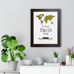 Earth Day Poster - Framed Vertical Eco-chic Wall Art - Dipaliz - Posters