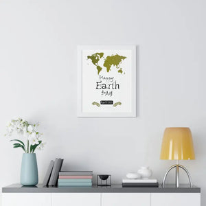 Earth Day Poster - Framed Vertical Eco-chic Wall Art - Dipaliz - Posters
