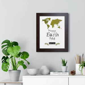 Earth Day Poster - Framed Vertical Eco-chic Wall Art - Dipaliz - Posters