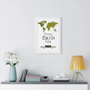 Earth Day Poster - Framed Vertical Eco-chic Wall Art - Dipaliz - Posters