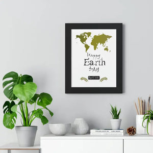 Earth Day Poster - Framed Vertical Eco-chic Wall Art - Dipaliz - Posters