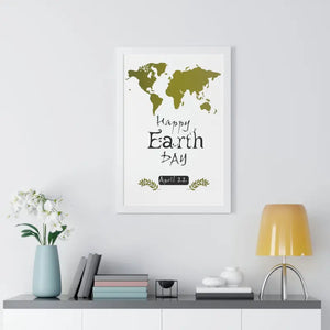 Earth Day Poster - Framed Vertical Eco-chic Wall Art - Dipaliz - Posters