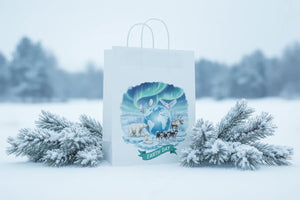 Nature Paper Gift Bag - Earth Day Winter Scene - Dipaliz - Bags