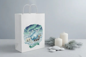Earth Day Gift Bag, Recycle & Protect Design Paper - 8’’ x 10.25’’ / White / Products