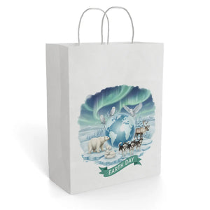 Nature Paper Gift Bag - Earth Day Winter Scene - Dipaliz - Bags