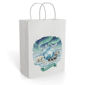Nature Paper Gift Bag - Earth Day Winter Scene - Dipaliz - Bags