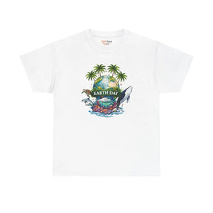 Soft Earth Day Graphic Tee - Tropical Ocean - Dipaliz - White / s - T-shirt