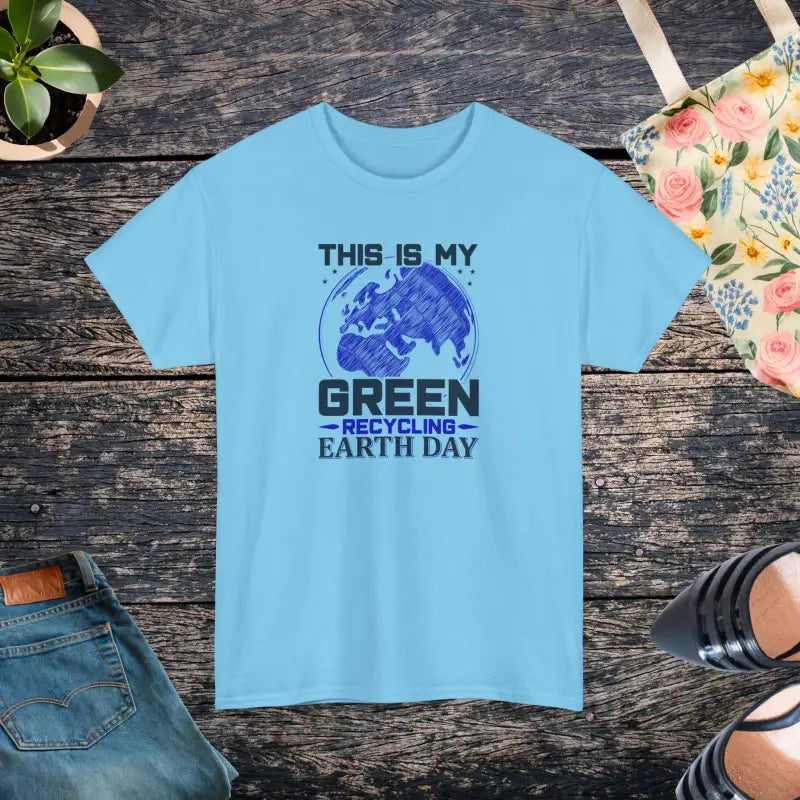 Celebrate Earth Day in Style with our Deluxe Green Tee - Sky / s T-shirt