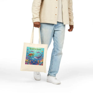 Earth Day Ocean Tote Bag - Heavy Canvas Marine Life - Dipaliz - Bags