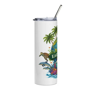 Eco Ocean Earth Day Stainless Tumbler 20oz - Dipaliz - Tumblers