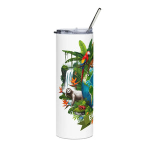 Tropical Earth Day Stainless Tumbler 20oz - Dipaliz - Tumblers