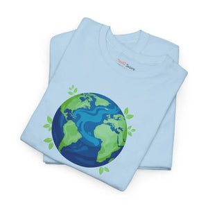 Cute Earth Graphic Tee - Soft Cotton Day - Dipaliz - T-shirts