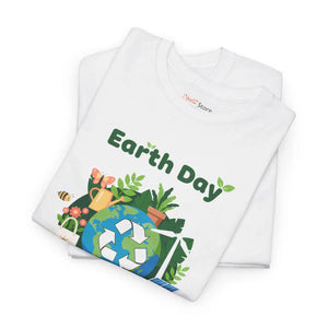 Earth Day T‑shirt, Eco Recycling Globe Design - T-shirt