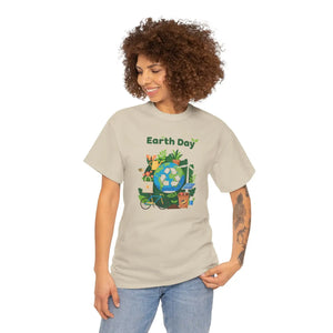 Earth Day T‑shirt, Eco Recycling Globe Design - T-shirt