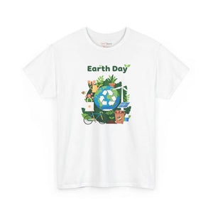 Earth Day T‑shirt, Eco Recycling Globe Design - T-shirt