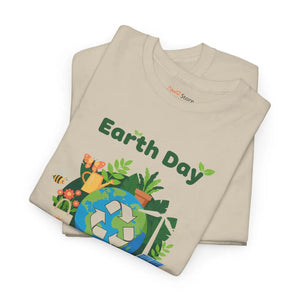 Earth Day T‑shirt, Eco Recycling Globe Design - T-shirt