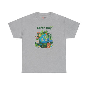 Earth Day T‑shirt, Eco Recycling Globe Design - T-shirt