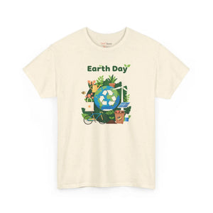 Earth Day T‑shirt, Eco Recycling Globe Design - T-shirt