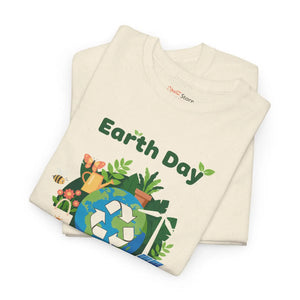 Earth Day T‑shirt, Eco Recycling Globe Design - T-shirt