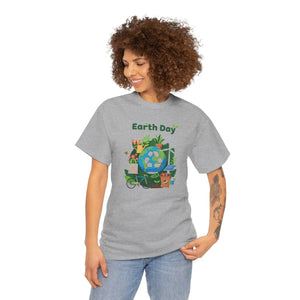 Earth Day T‑shirt, Eco Recycling Globe Design - T-shirt