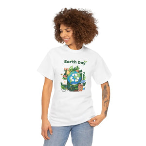 Earth Day T‑shirt, Eco Recycling Globe Design - T-shirt