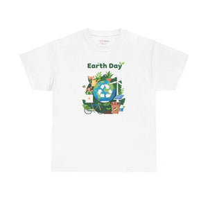 Earth Day T‑shirt, Eco Recycling Globe Design - White / s - T-shirt