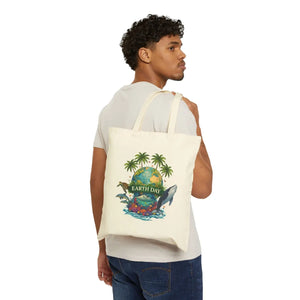 Eco Canvas Tote Bag - Earth Day Wildlife Design - Dipaliz - Bags