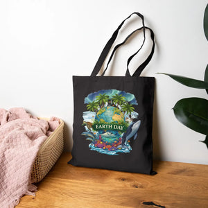Eco Canvas Tote Bag - Earth Day Wildlife Design - Dipaliz - Bags