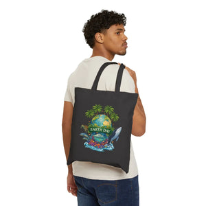 Eco Canvas Tote Bag - Earth Day Wildlife Design - Dipaliz - Bags